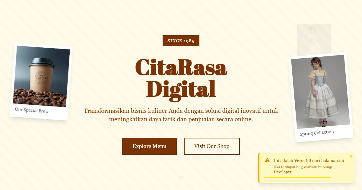 Tampilan CitaRasa Digital